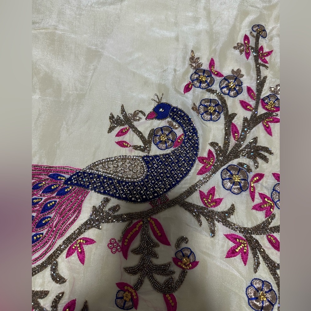 Beautiful peacock design punjabi suit